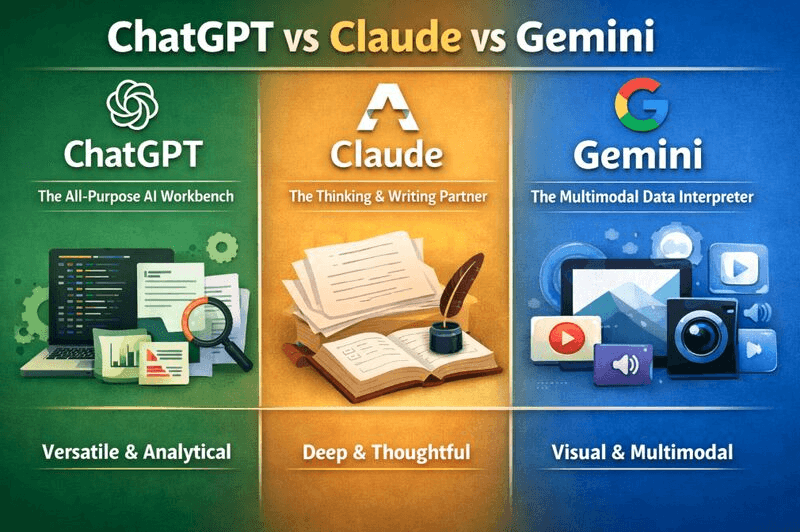 ChatGPT vs Gemini vs Claude